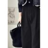black Women’s High-Waist Tailored Trousers