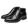 featured Men’s Black Leather Monk Strap Ankle Boots