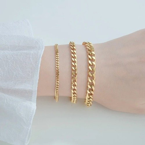 Chain Link Bracelets (Silver / Gold / Black)